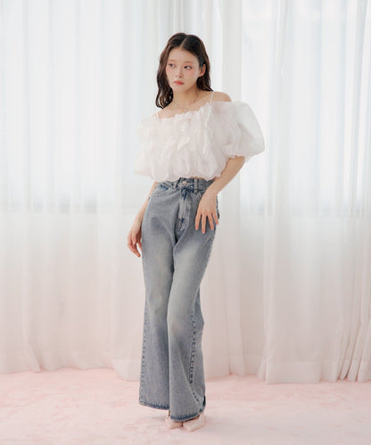 [Set Fair Item #5] CHICO 荷葉邊露肩balloon blouse - Image 7