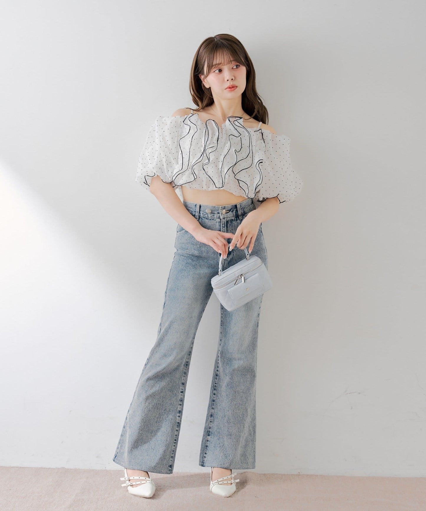 [Set Fair Item #5] CHICO 荷葉邊露肩balloon blouse - Image 12
