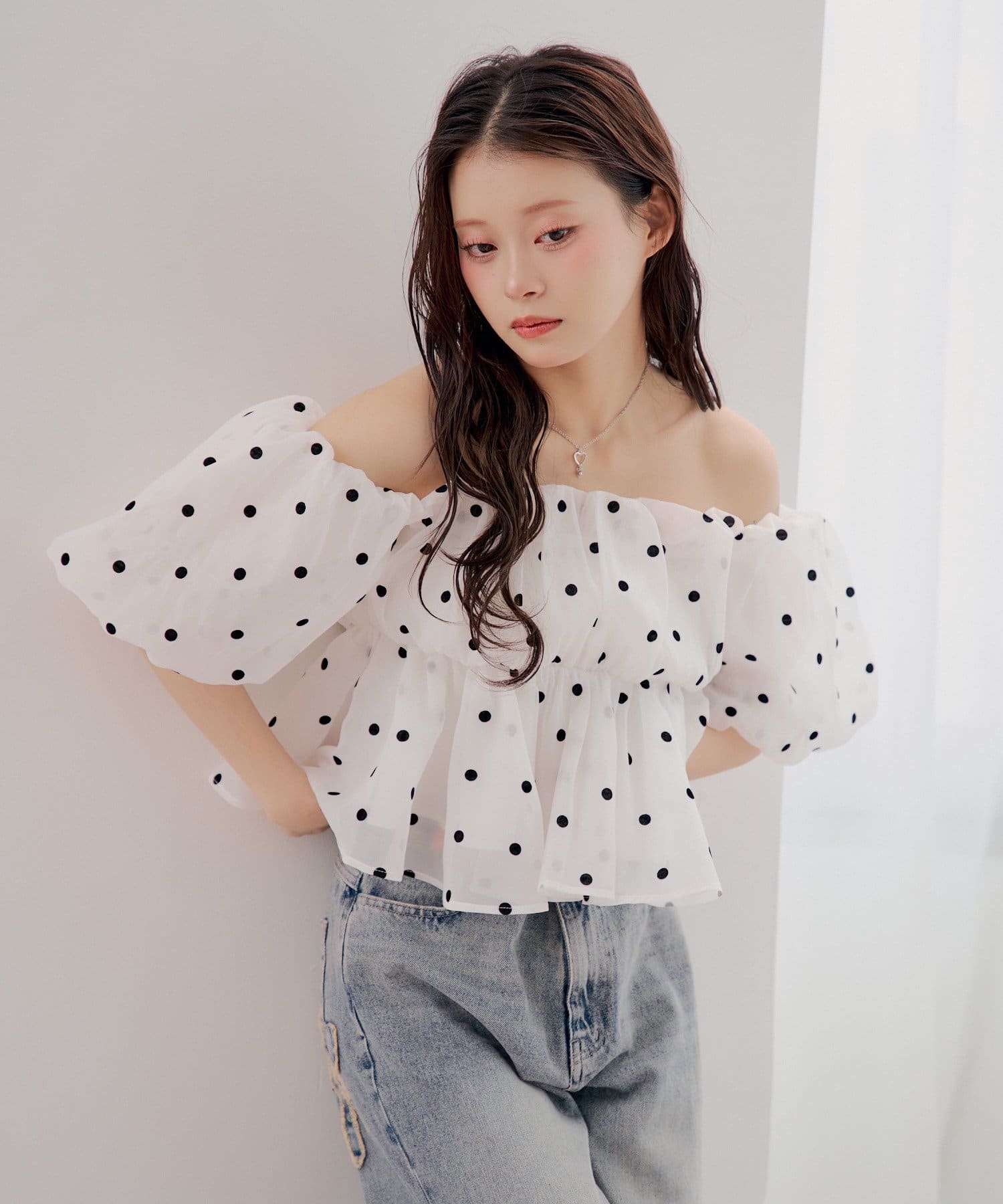 [Set Fair Item #6] CHICO 露肩泡泡袖Top - Image 6