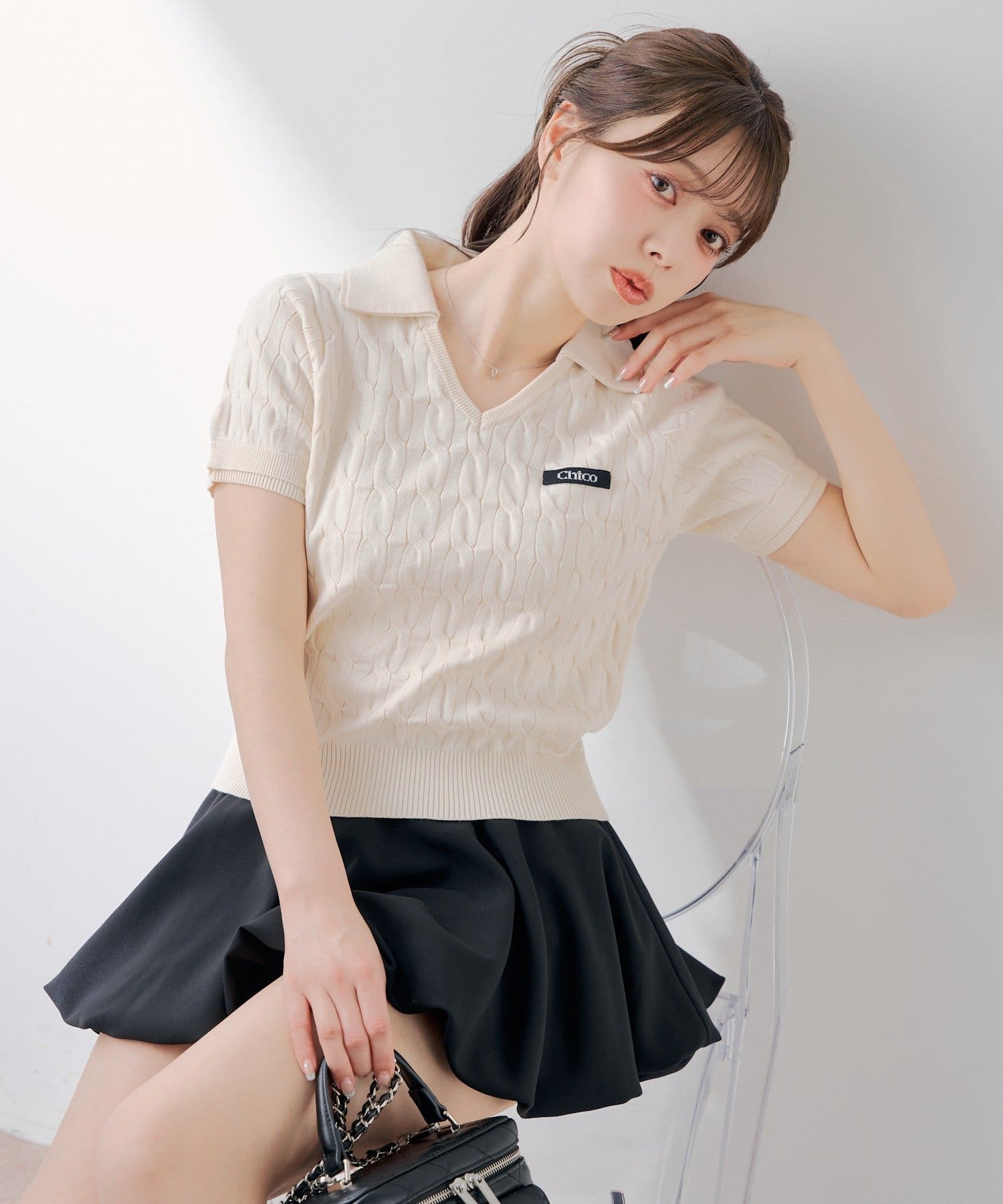 [Set Fair Item #1] CHICO Layered Polo Knit - Image 1