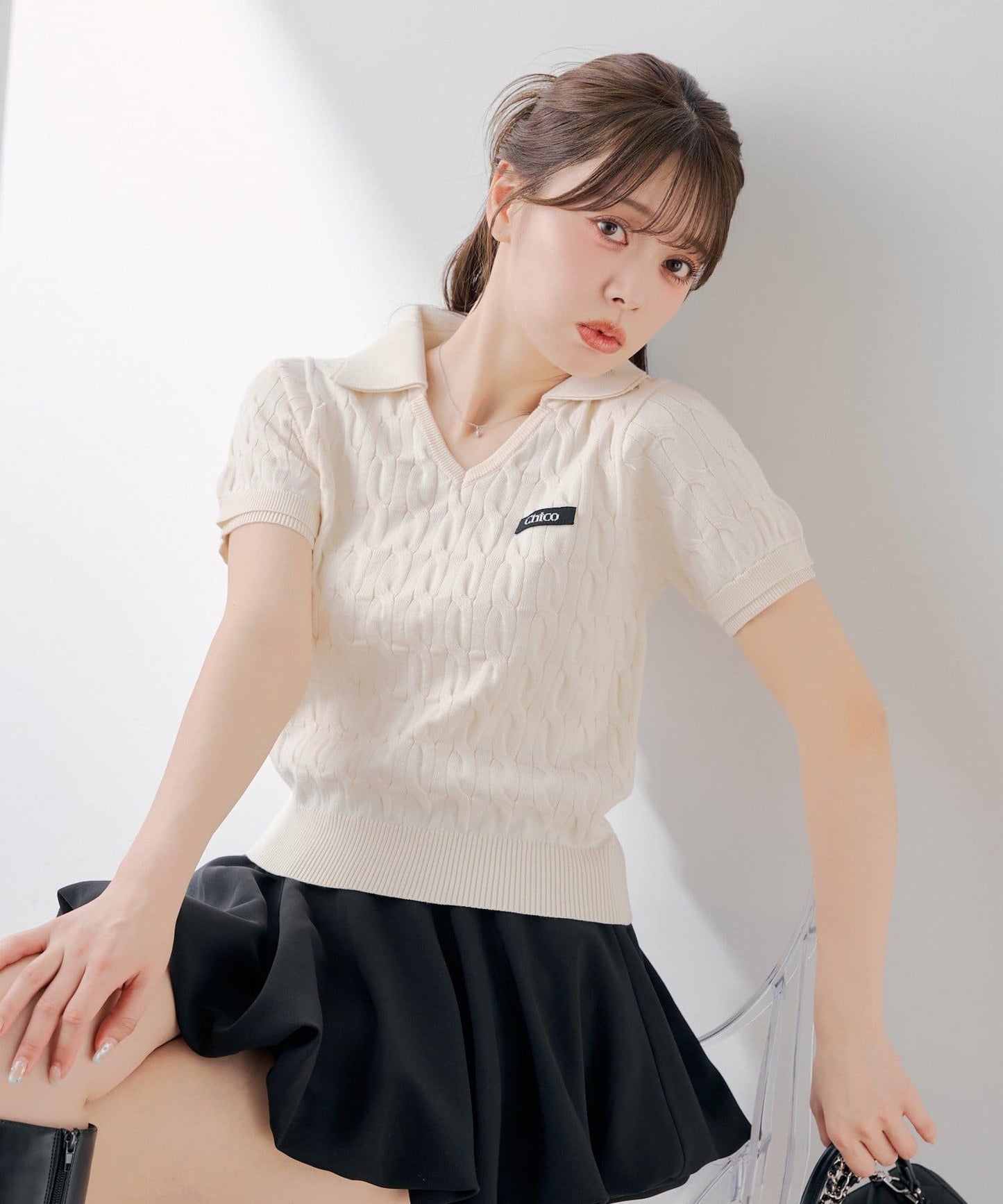 [Set Fair Item #1] CHICO Layered Polo Knit - Image 7