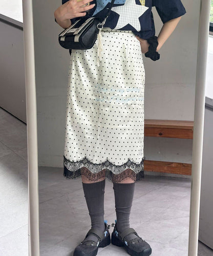 CIAOPANIC 波點緞面刺繡裙 - Image 12