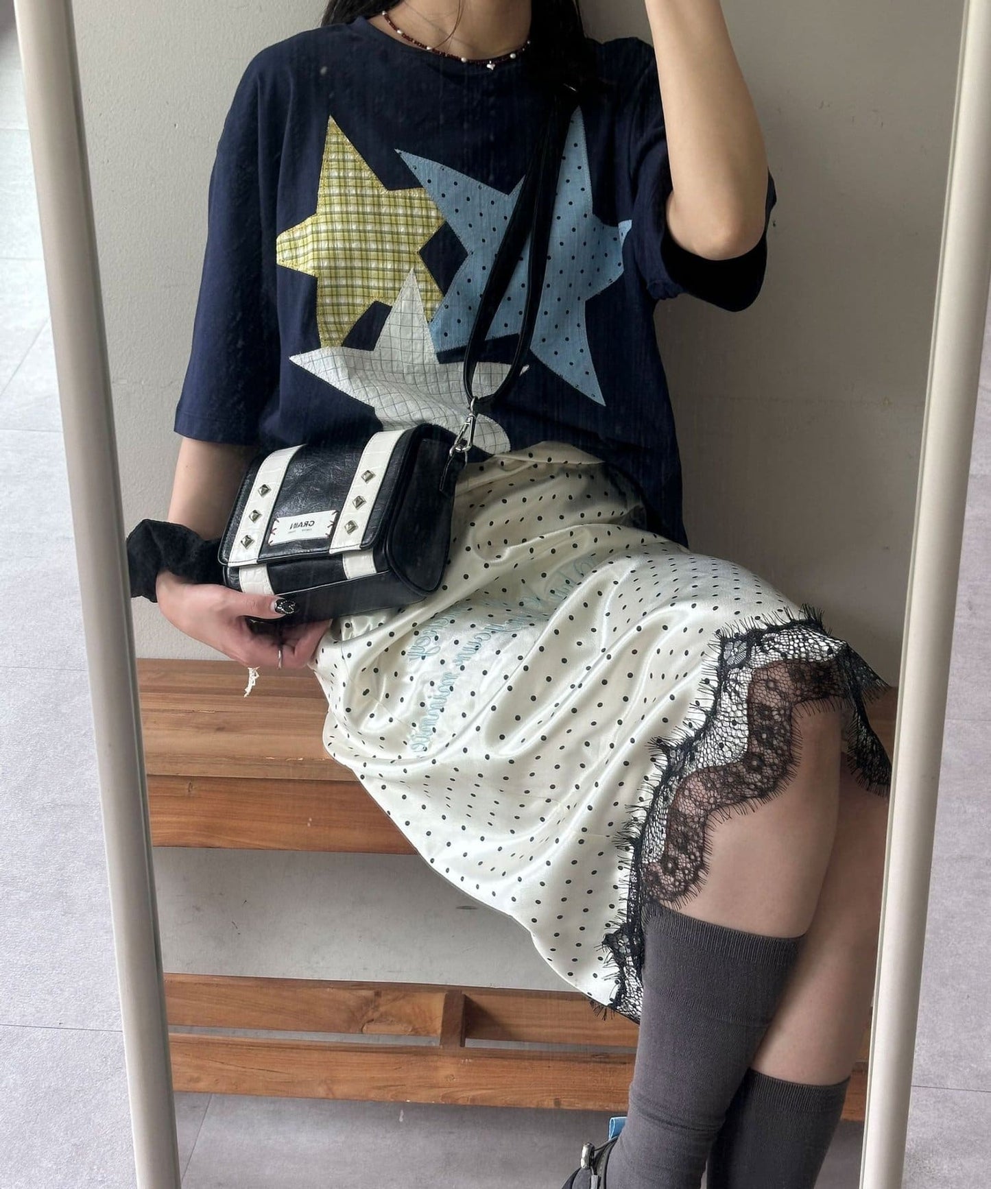 CIAOPANIC 波點緞面刺繡裙 - Image 13