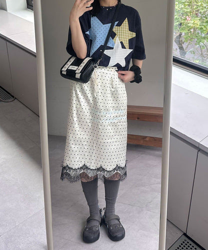 CIAOPANIC 波點緞面刺繡裙 - Image 14