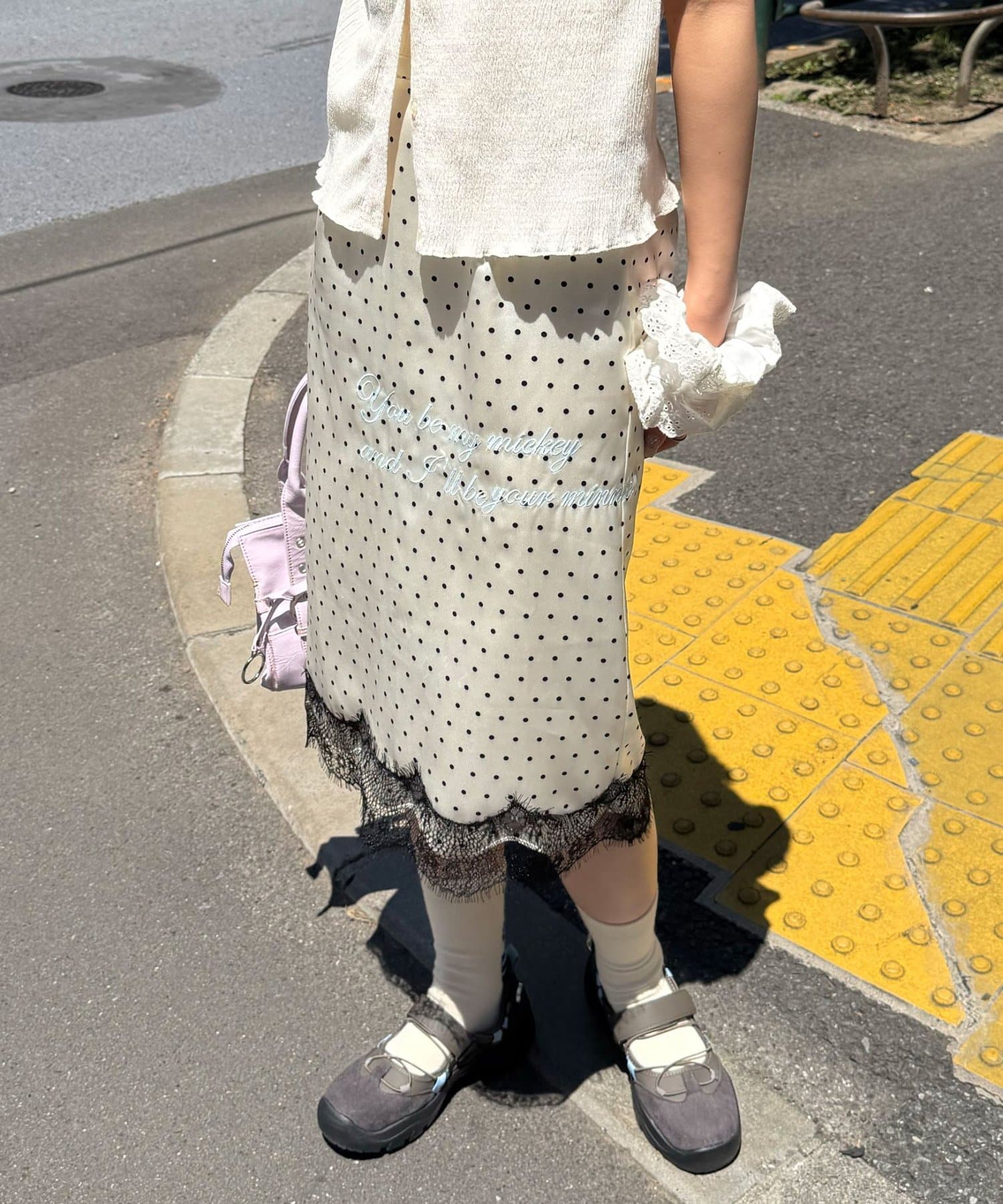 CIAOPANIC 波點緞面刺繡裙 - Image 7
