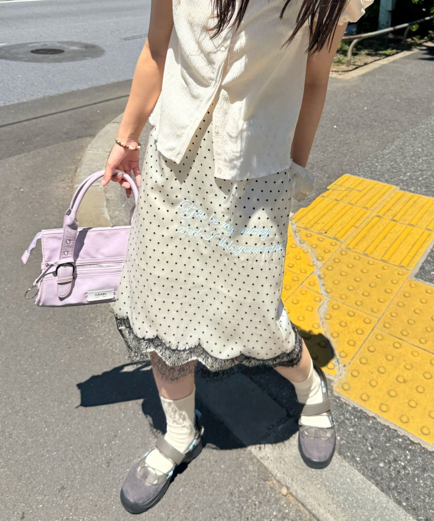 CIAOPANIC 波點緞面刺繡裙 - Image 8