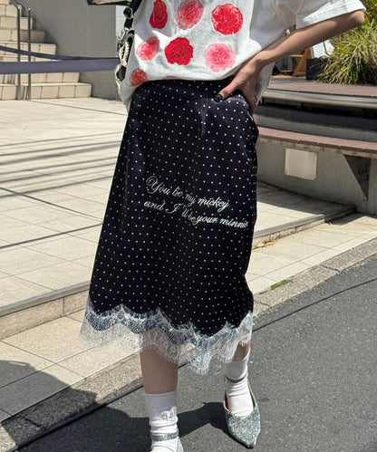 CIAOPANIC 波點緞面刺繡裙 - Image 18