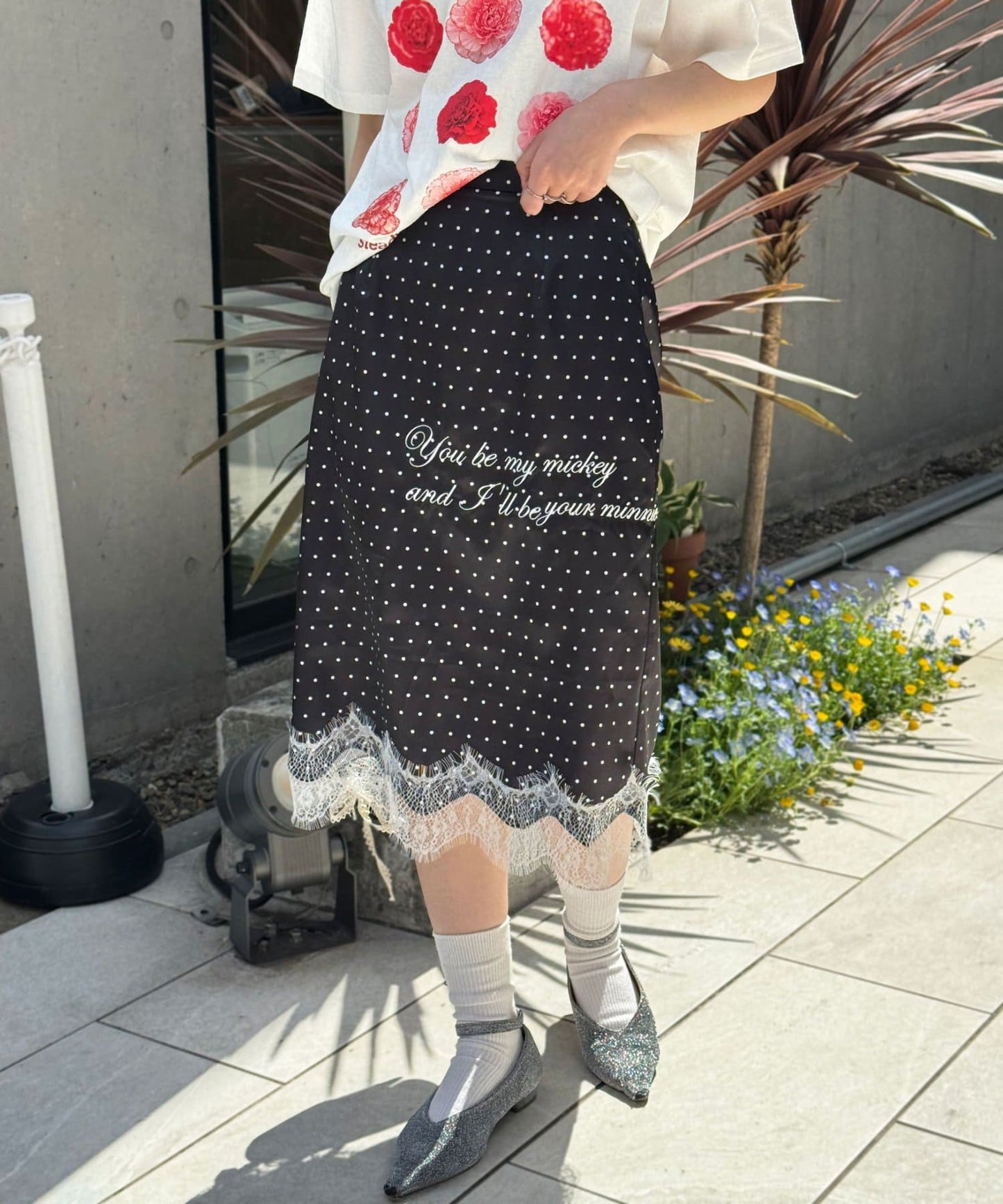 CIAOPANIC 波點緞面刺繡裙 - Image 20