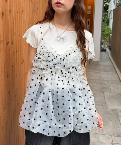 [大人氣] w closet sheer 氣球吊帶背心 - Image 1
