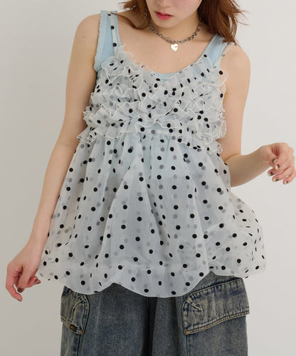 [大人氣] w closet sheer 氣球吊帶背心 - Image 12