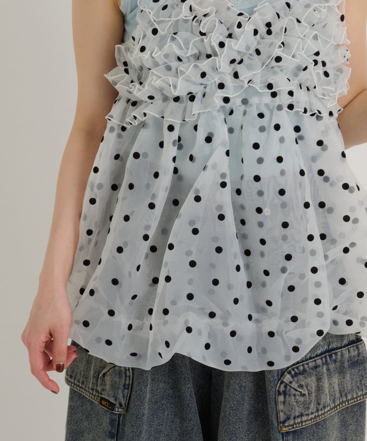 [大人氣] w closet sheer 氣球吊帶背心 - Image 19