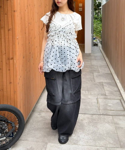 [大人氣] w closet sheer 氣球吊帶背心 - Image 4