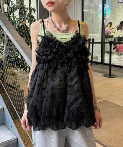 [大人氣] w closet sheer 氣球吊帶背心 - Image 24