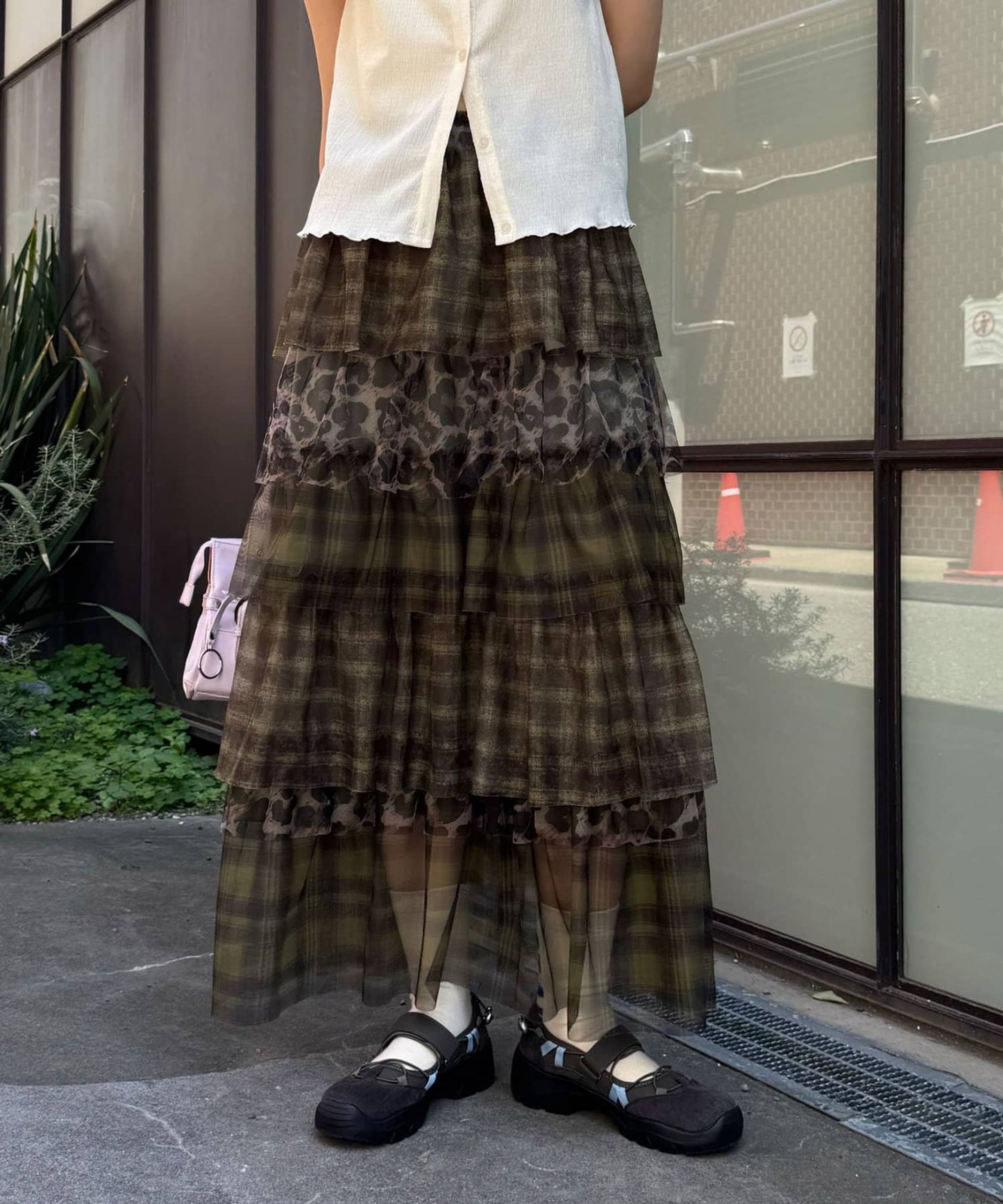 CIAOPANIC Mix Pattern 薄紗層層長裙 - Image 15