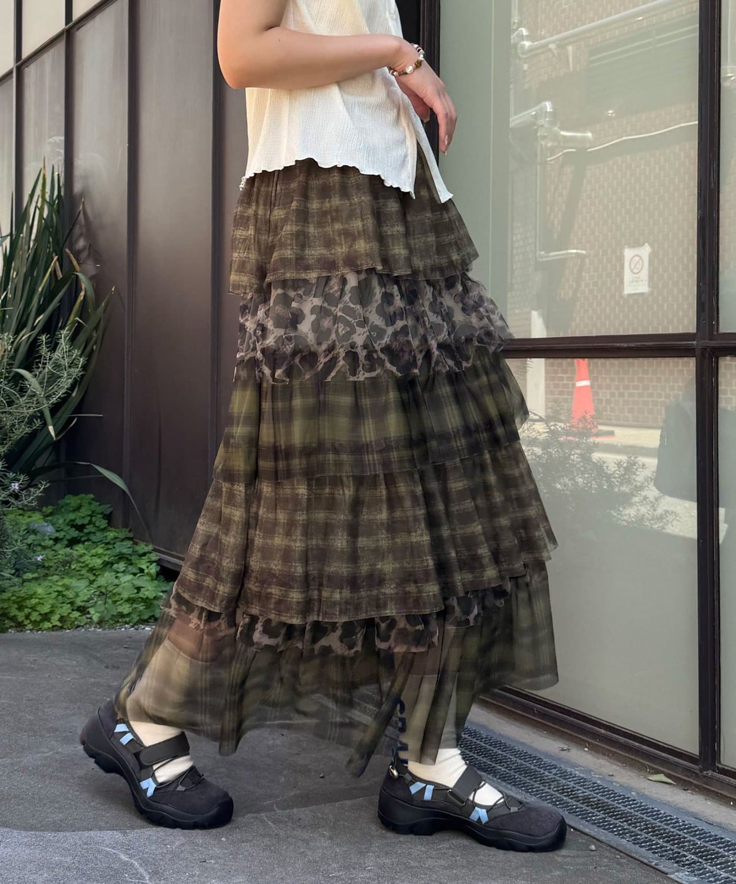 CIAOPANIC Mix Pattern 薄紗層層長裙 - Image 16