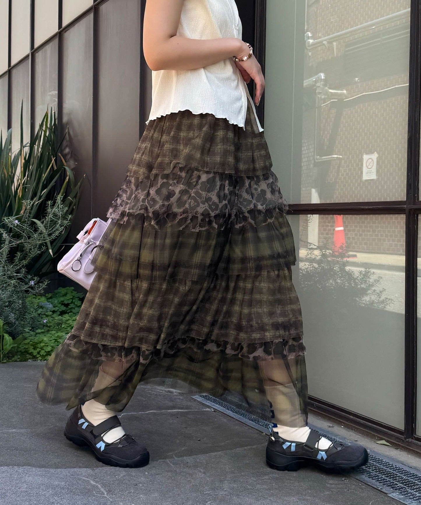CIAOPANIC Mix Pattern 薄紗層層長裙 - Image 17