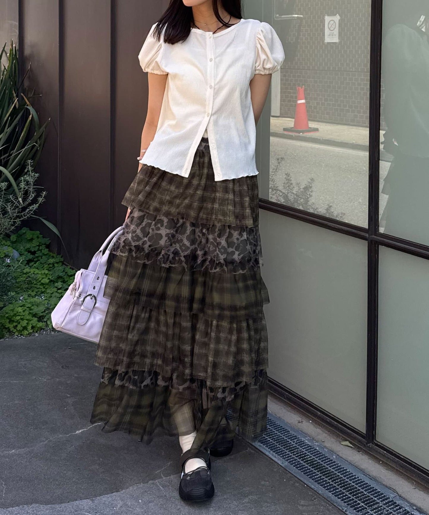 CIAOPANIC Mix Pattern 薄紗層層長裙 - Image 19