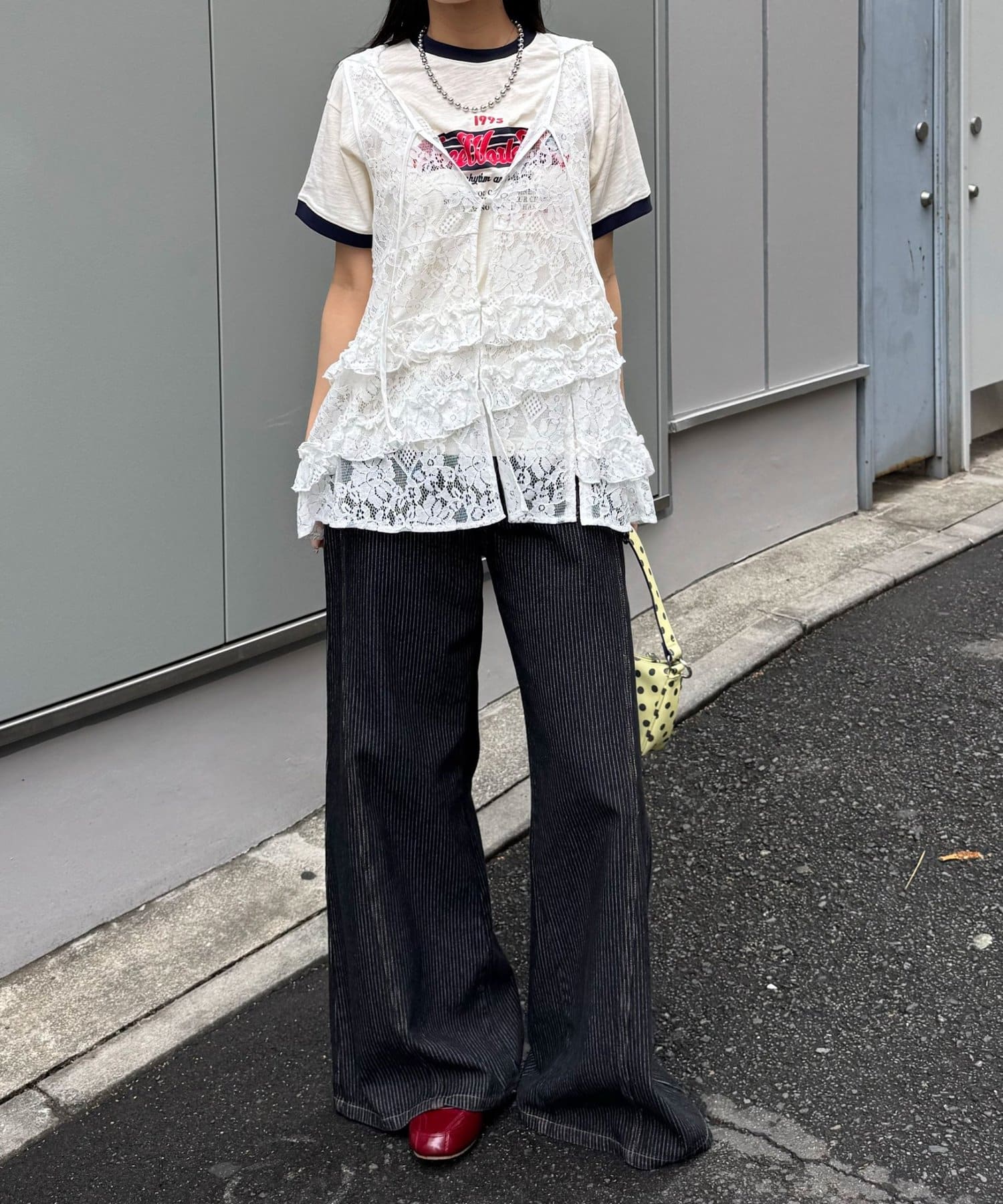 CIAOPANIC Rufflw邊Lace連帽背心 - Image 9