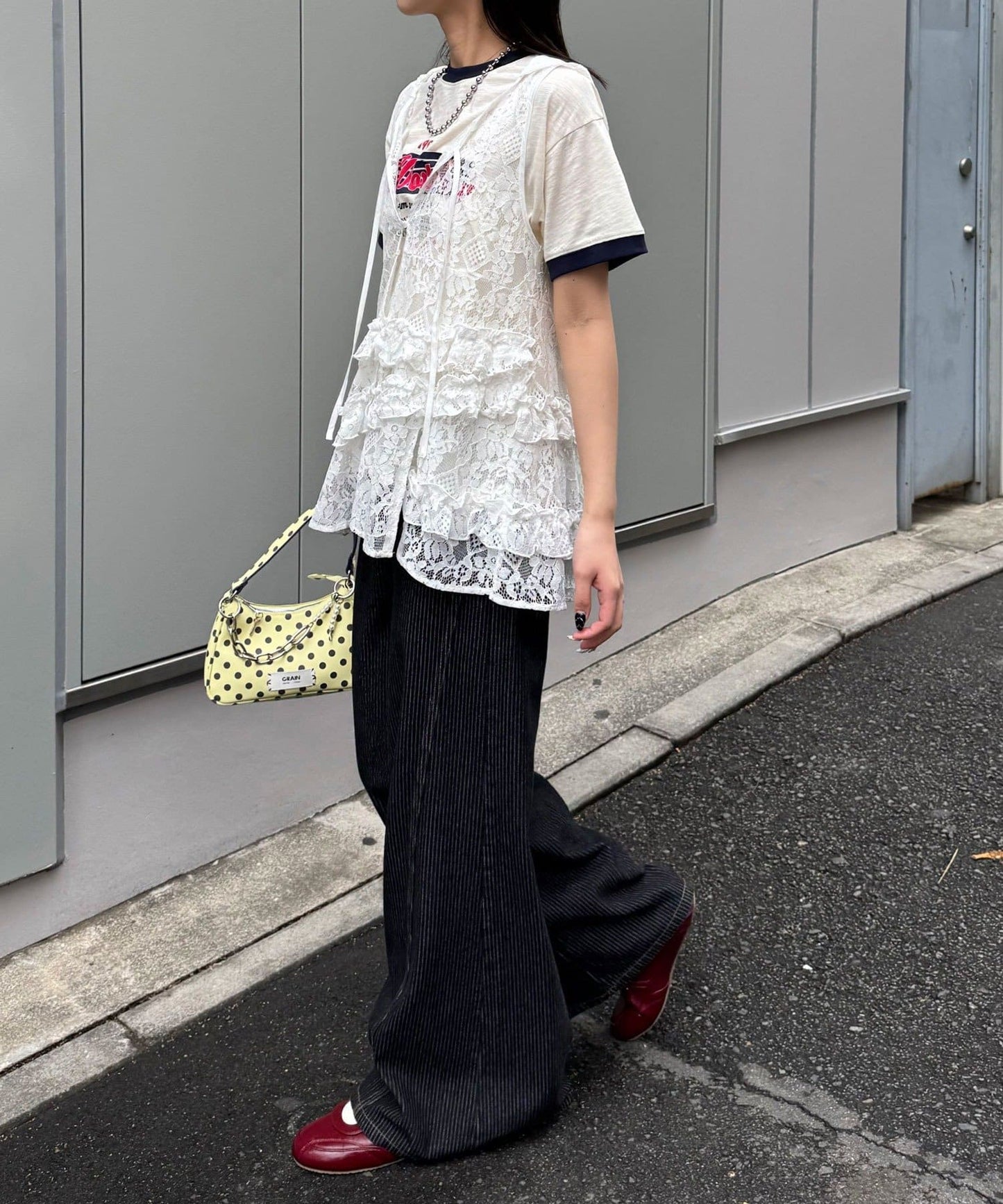 CIAOPANIC Rufflw邊Lace連帽背心 - Image 10