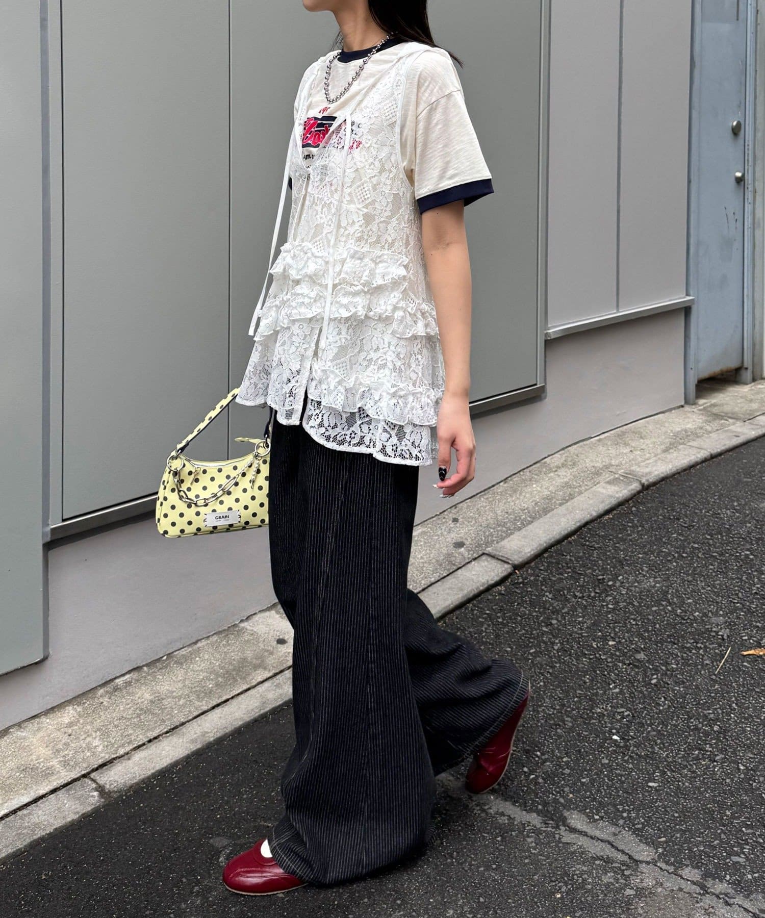 CIAOPANIC Rufflw邊Lace連帽背心 - Image 10