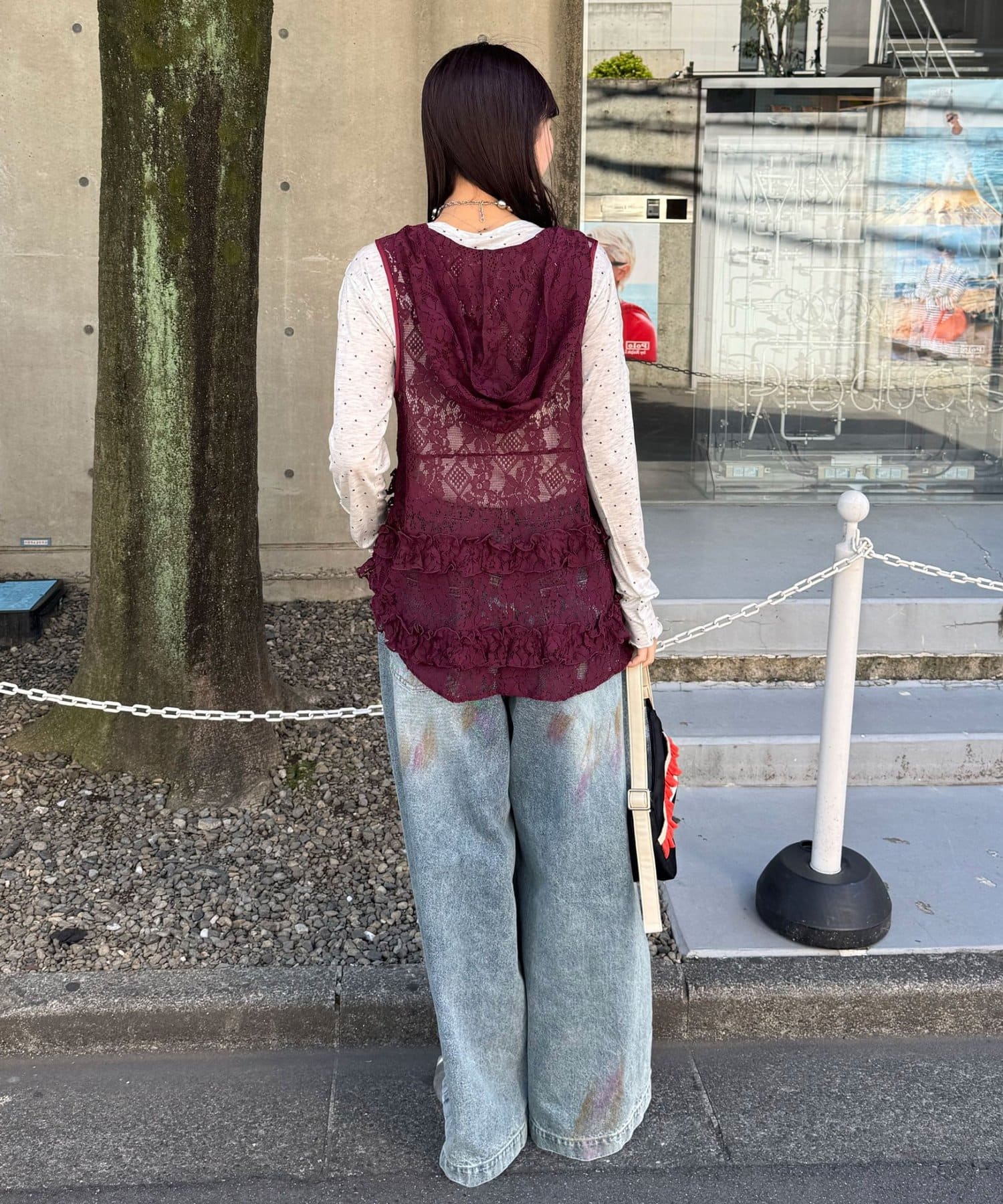CIAOPANIC Rufflw邊Lace連帽背心 - Image 19