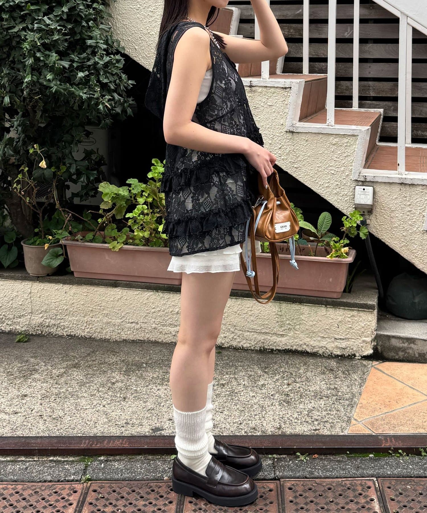 CIAOPANIC Rufflw邊Lace連帽背心 - Image 26
