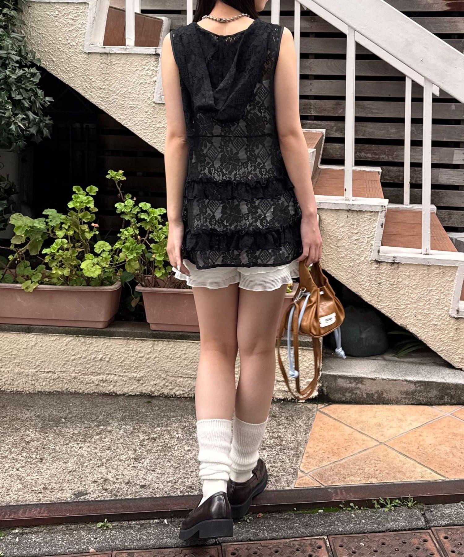 CIAOPANIC Rufflw邊Lace連帽背心 - Image 27