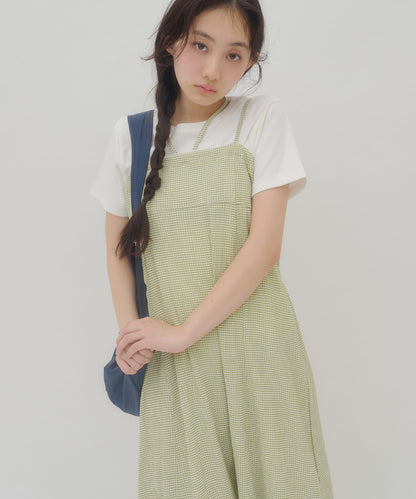 umm. By Discoat Lace下擺格仔吊帶ops - Image 10