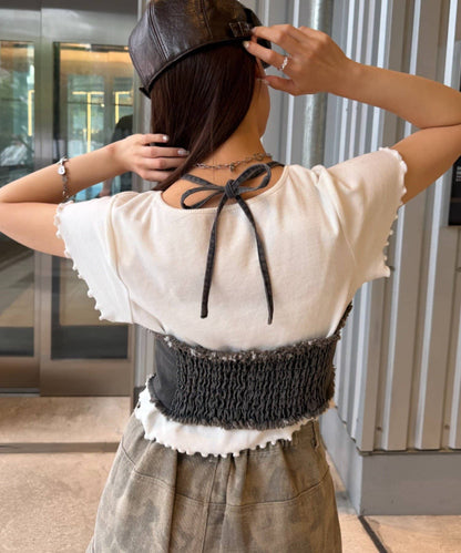 w closet 繫帶牛仔胸衣 - Image 5