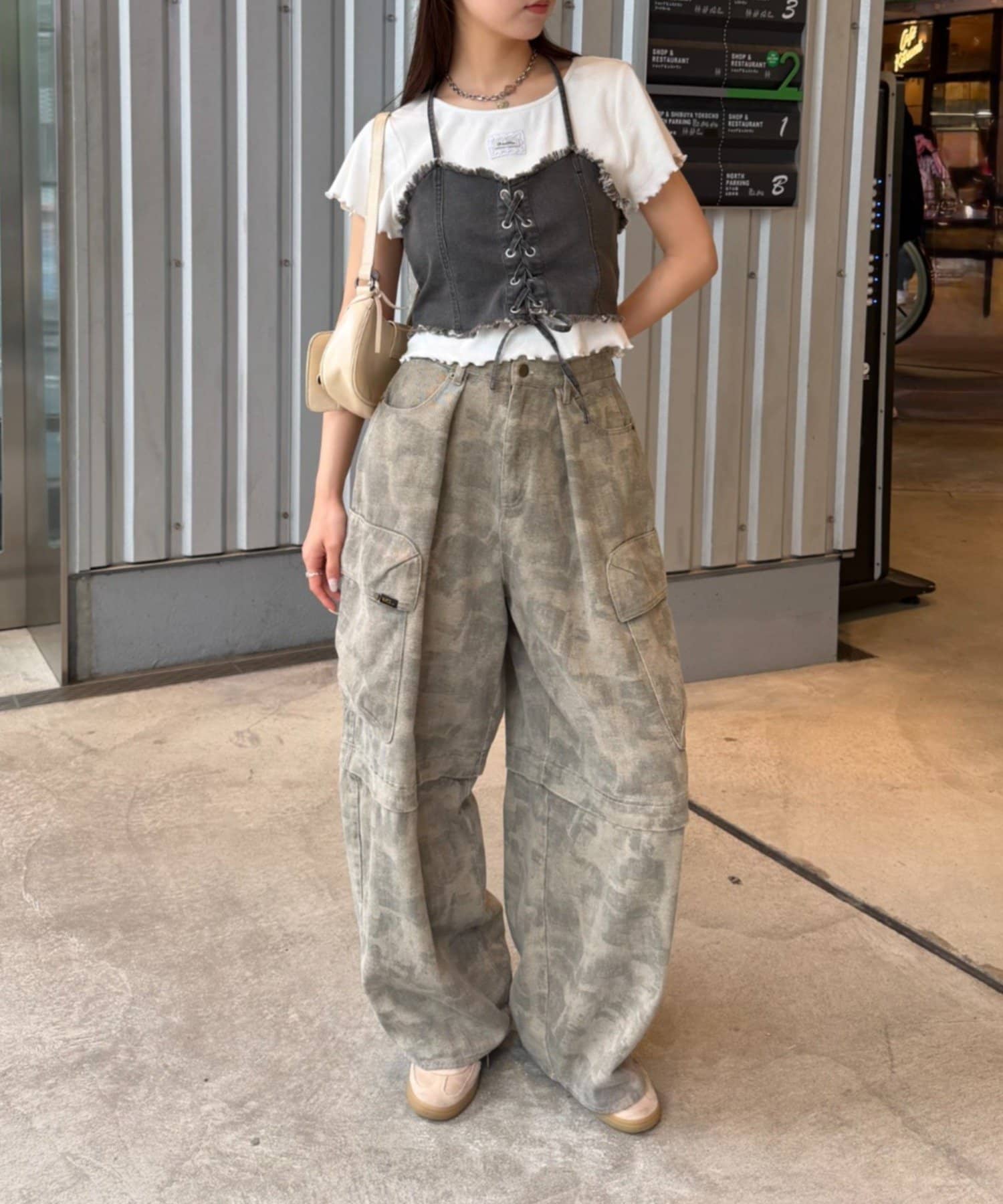 w closet 繫帶牛仔胸衣 - Image 6