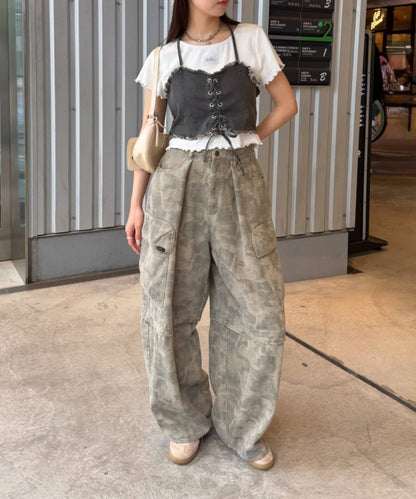 w closet 繫帶牛仔胸衣 - Image 6