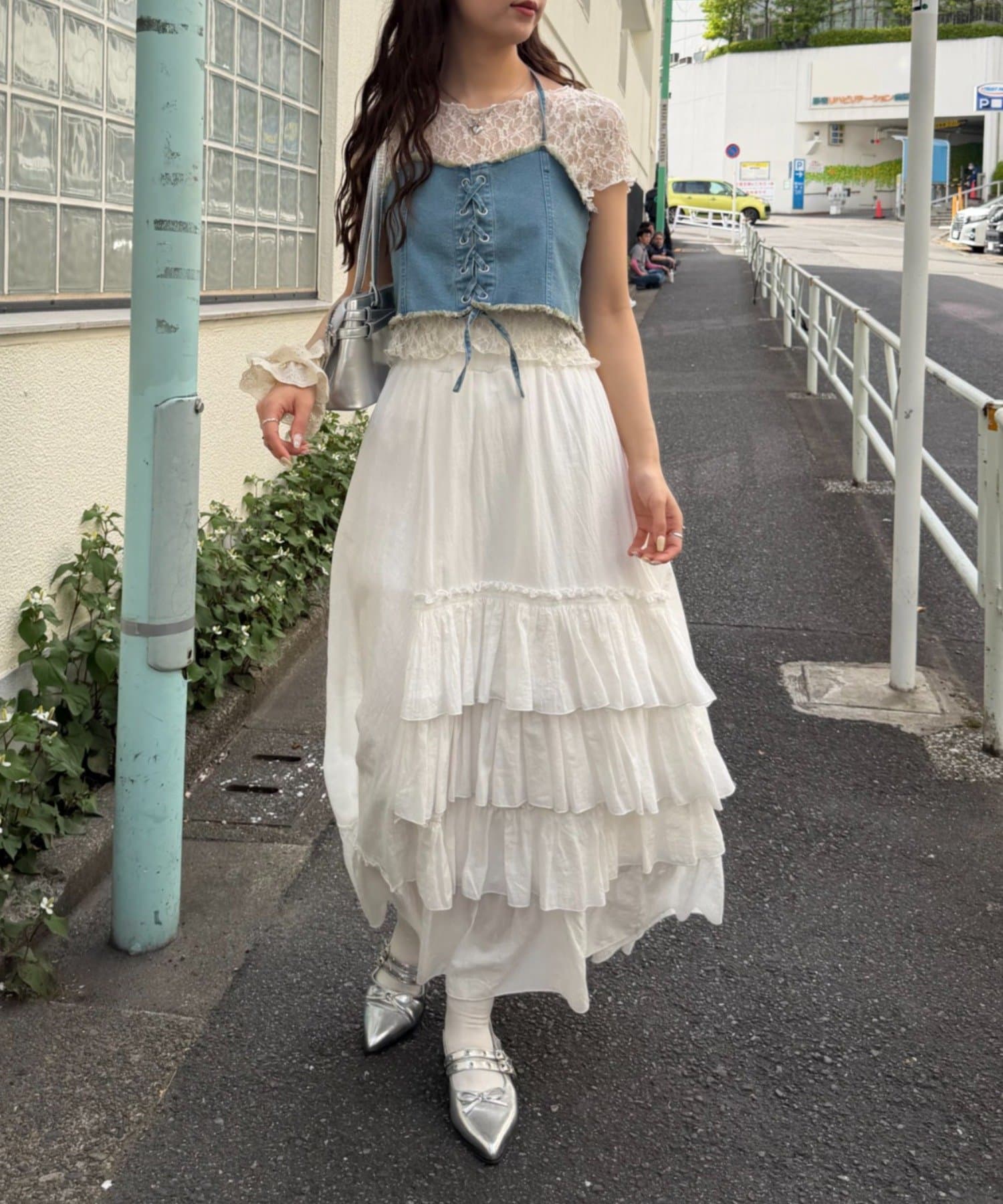 w closet 繫帶牛仔胸衣 - Image 13
