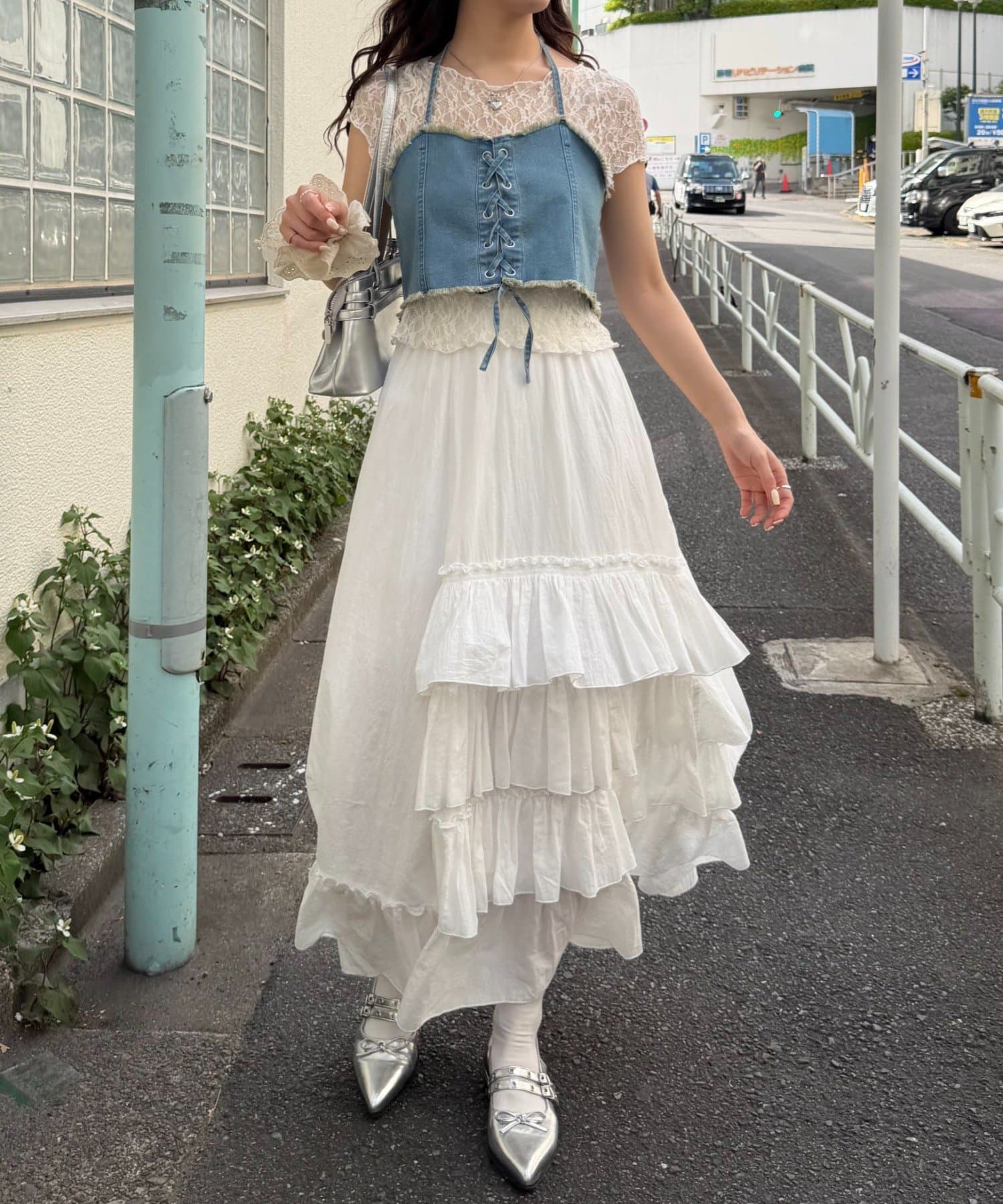 w closet 繫帶牛仔胸衣 - Image 16