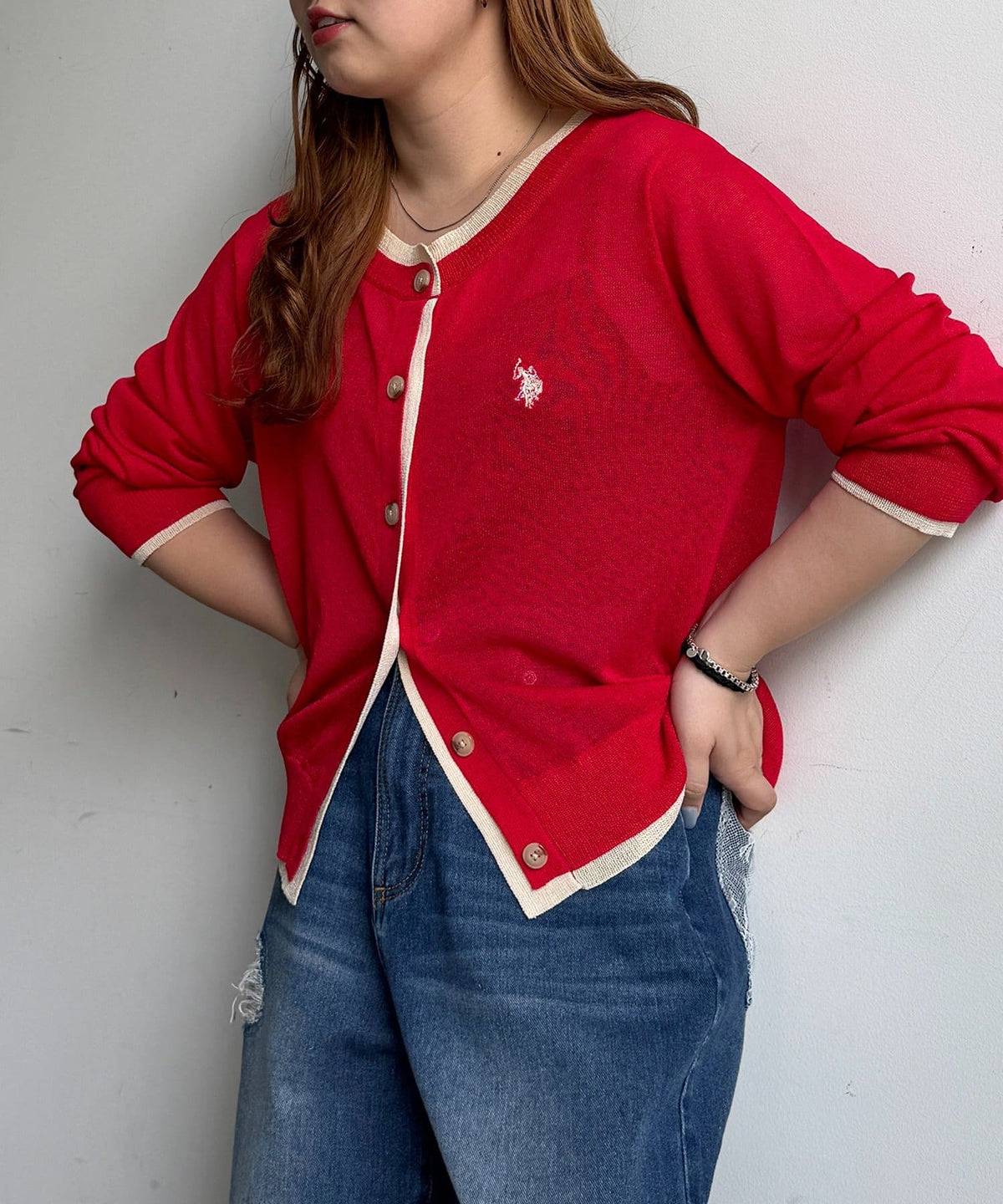 CPCM x U.S. POLO ASSN. layered sheer cardigan - Image 3