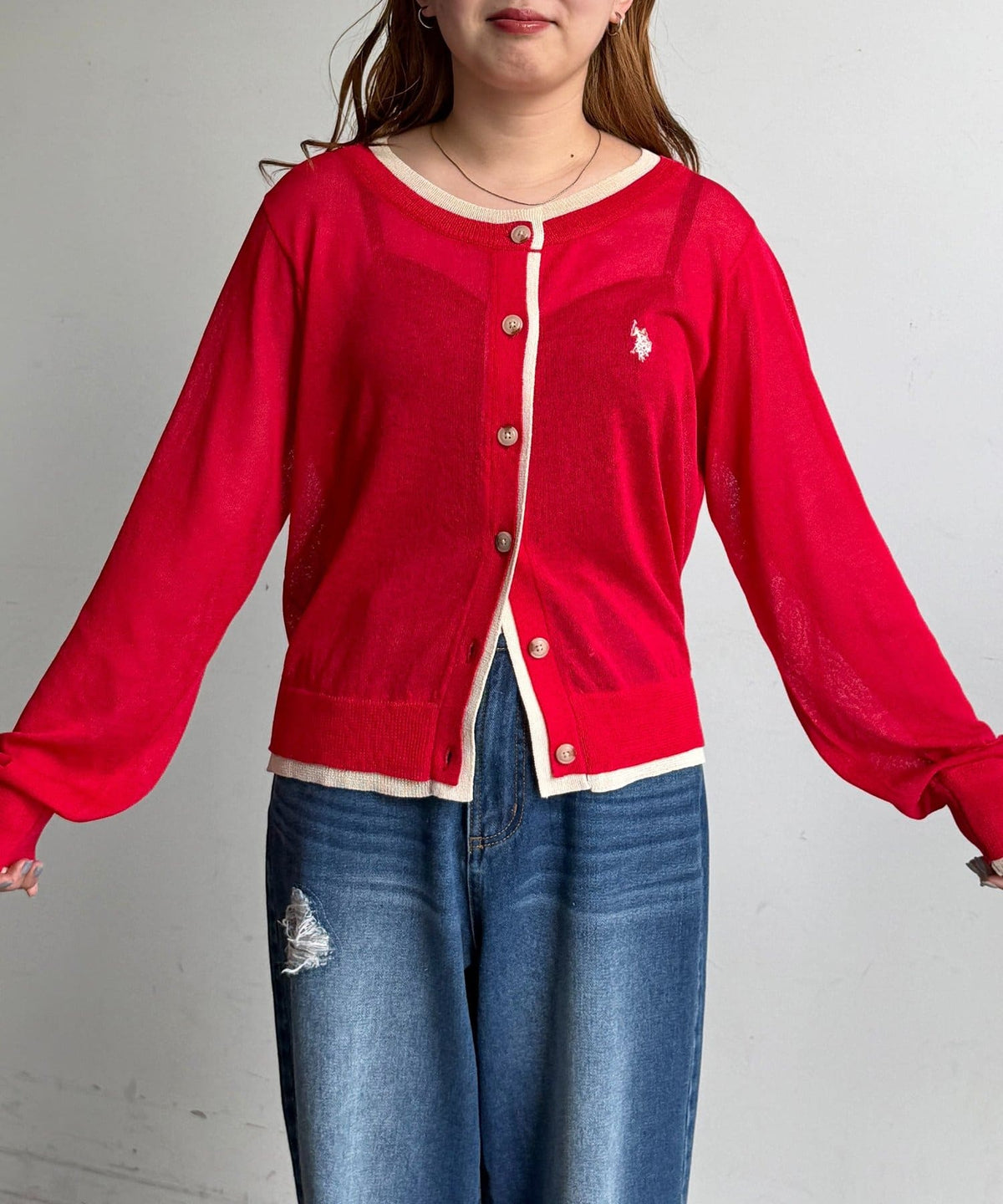 CPCM x U.S. POLO ASSN. layered sheer cardigan - Image 5