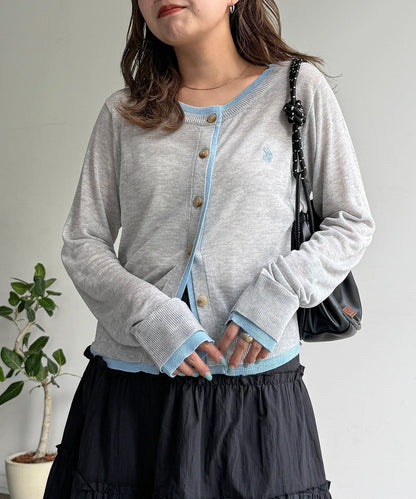 CPCM x U.S. POLO ASSN. layered sheer cardigan - Image 1