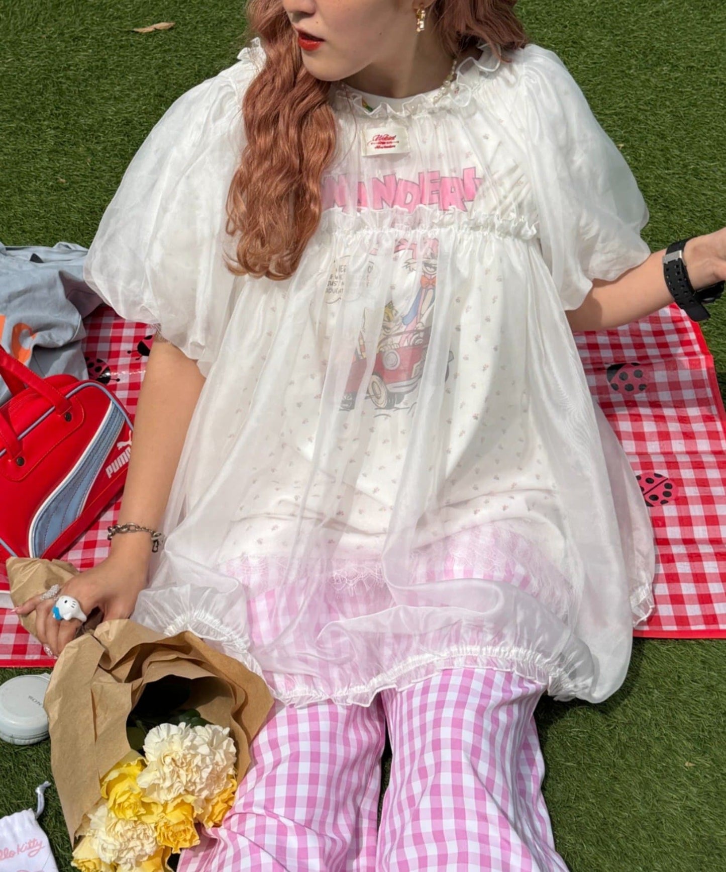 w closet 歐根紗 blouse - Image 1