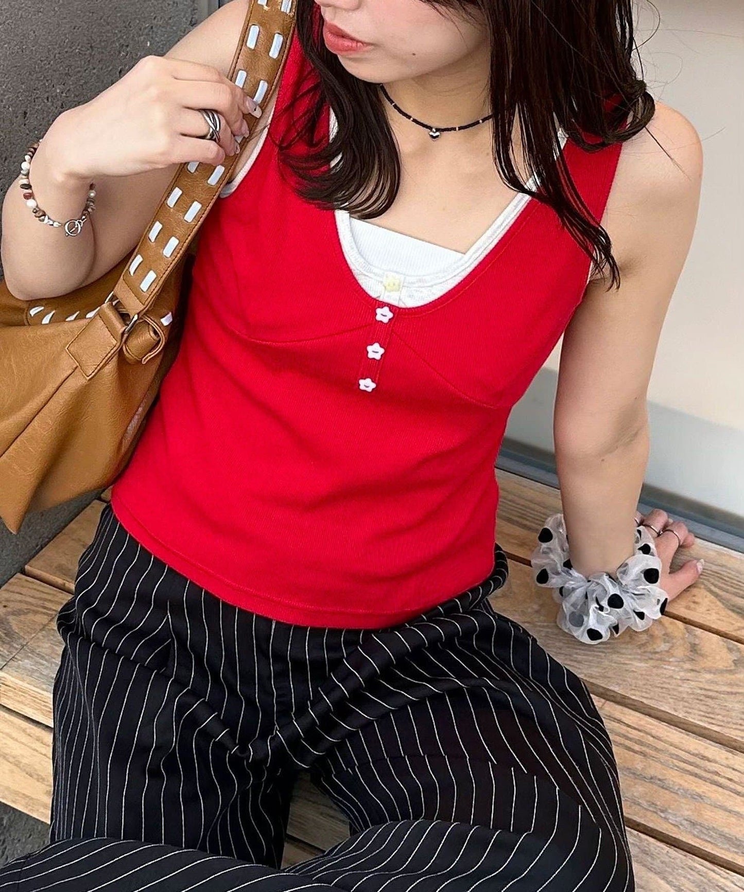 CIAOPANIC 星星鈕Henley Tank Top - Image 7