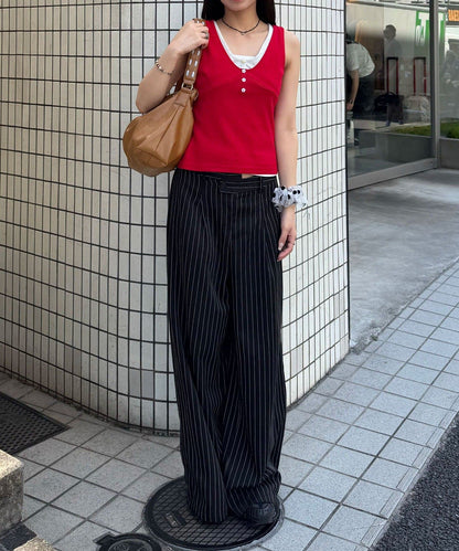 CIAOPANIC 星星鈕Henley Tank Top - Image 11