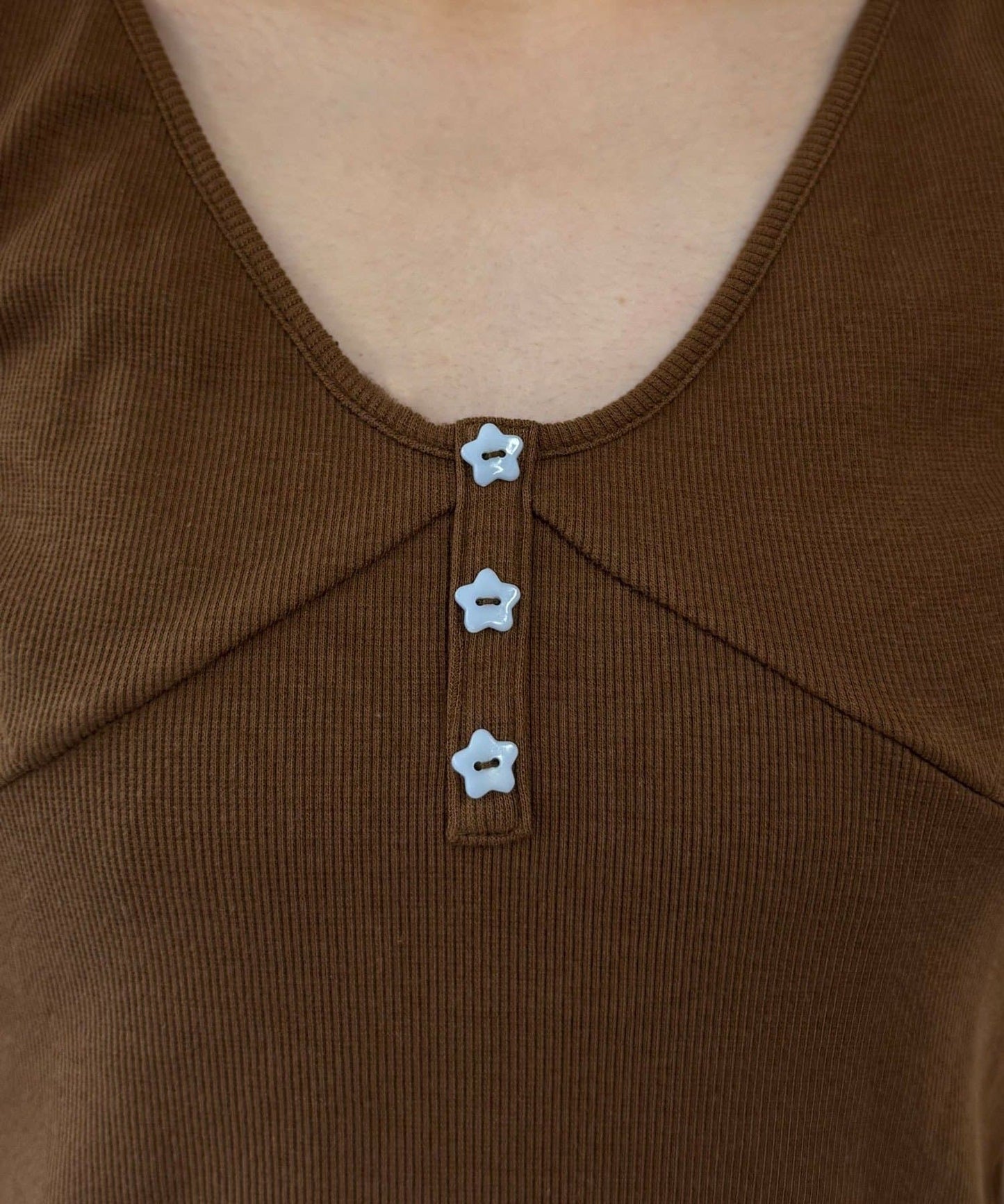 CIAOPANIC 星星鈕Henley Tank Top - Image 25