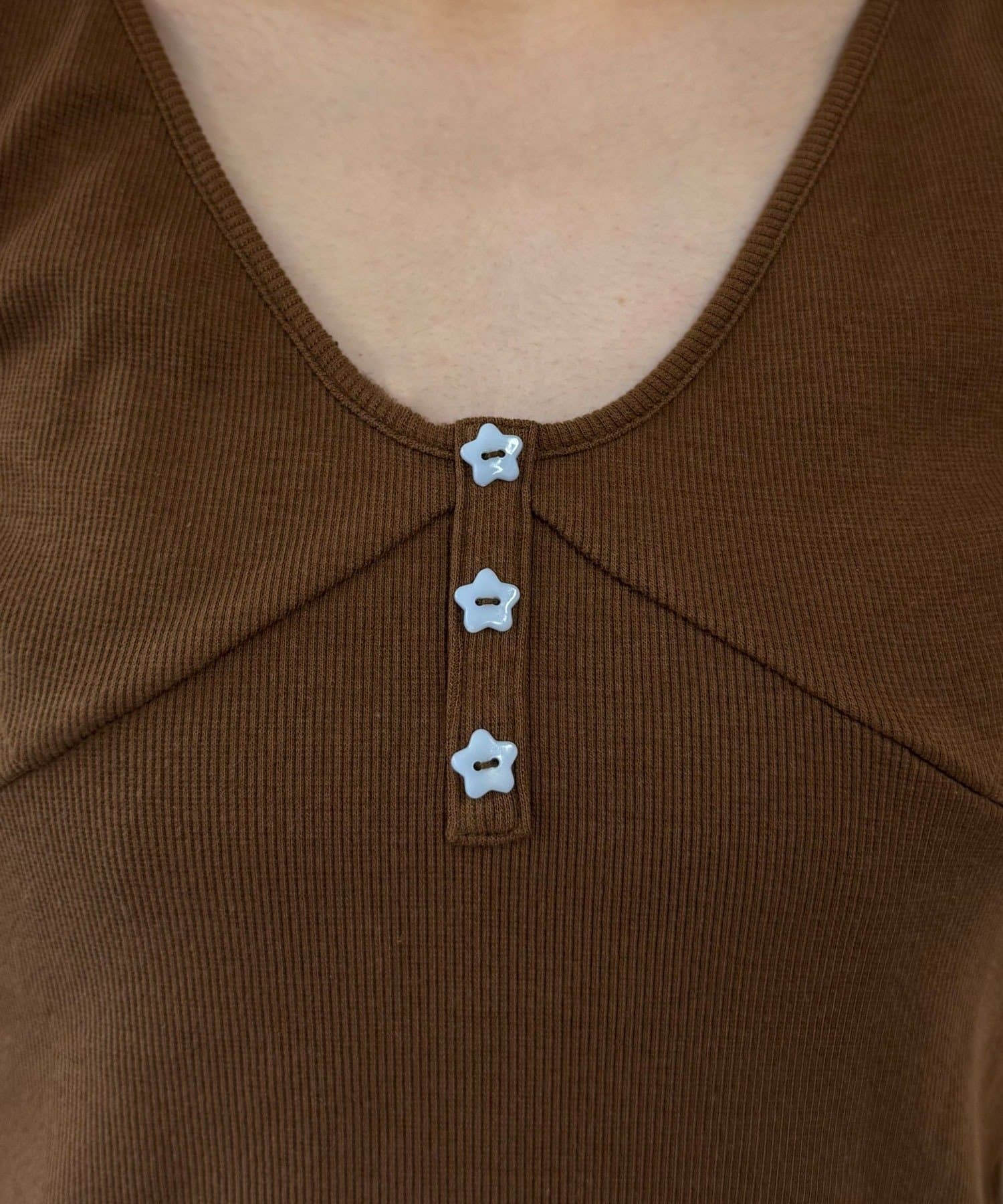 CIAOPANIC 星星鈕Henley Tank Top - Image 25