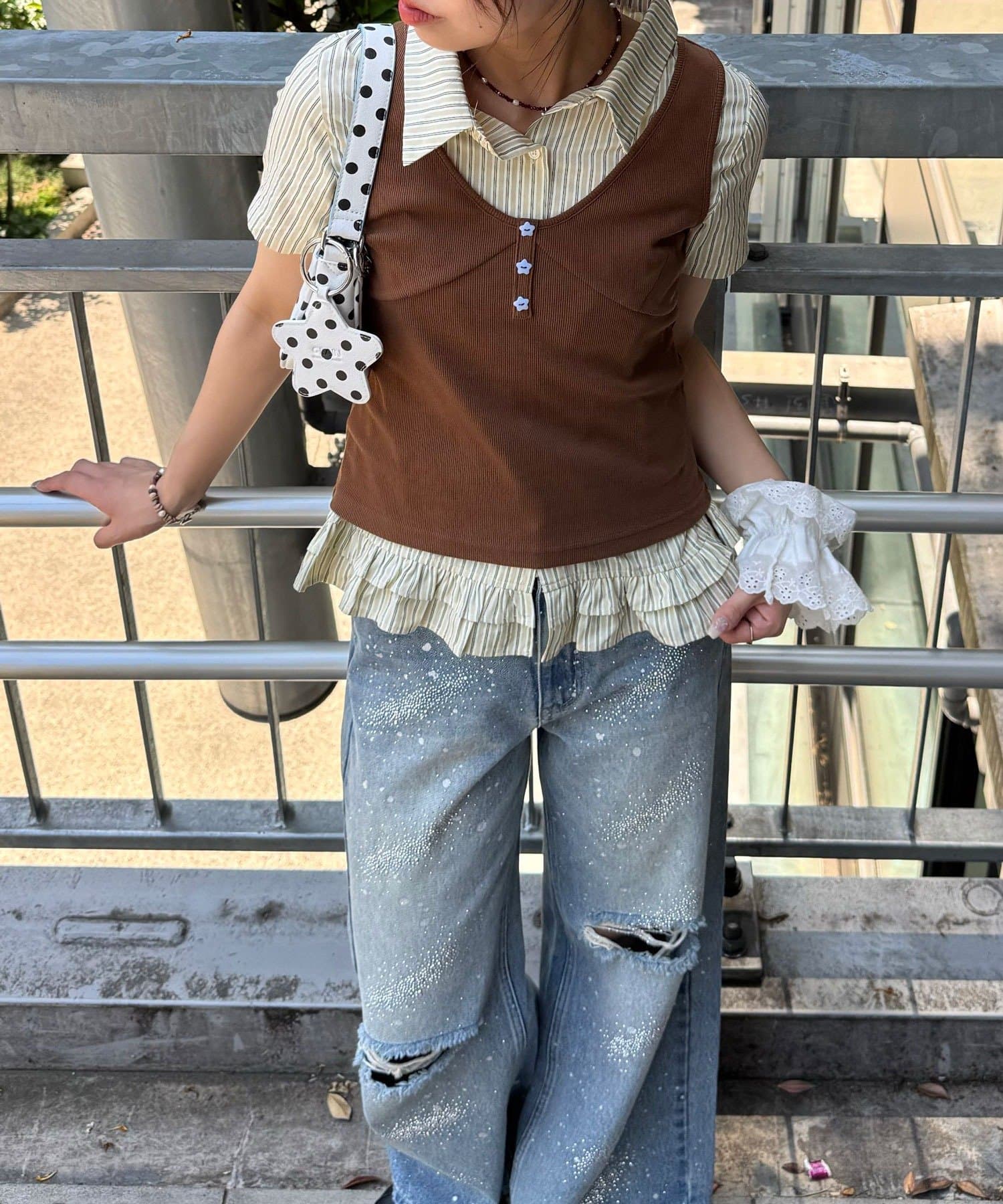 CIAOPANIC 星星鈕Henley Tank Top - Image 15