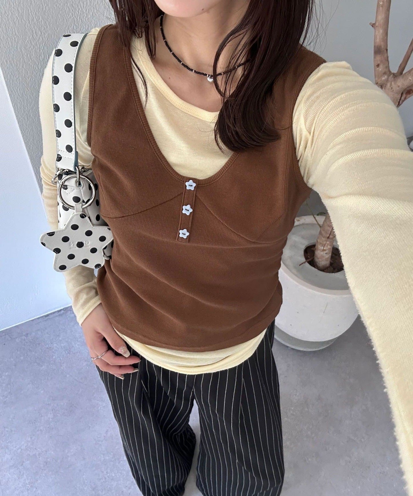 CIAOPANIC 星星鈕Henley Tank Top - Image 19