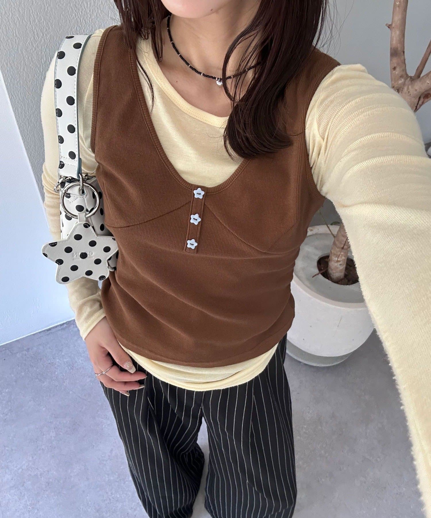 CIAOPANIC 星星鈕Henley Tank Top - Image 19