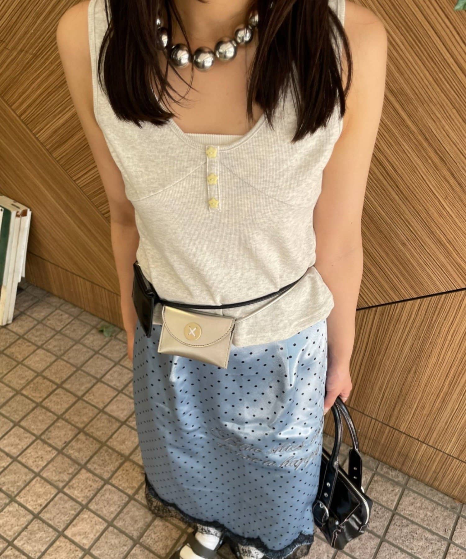 CIAOPANIC 星星鈕Henley Tank Top - Image 3