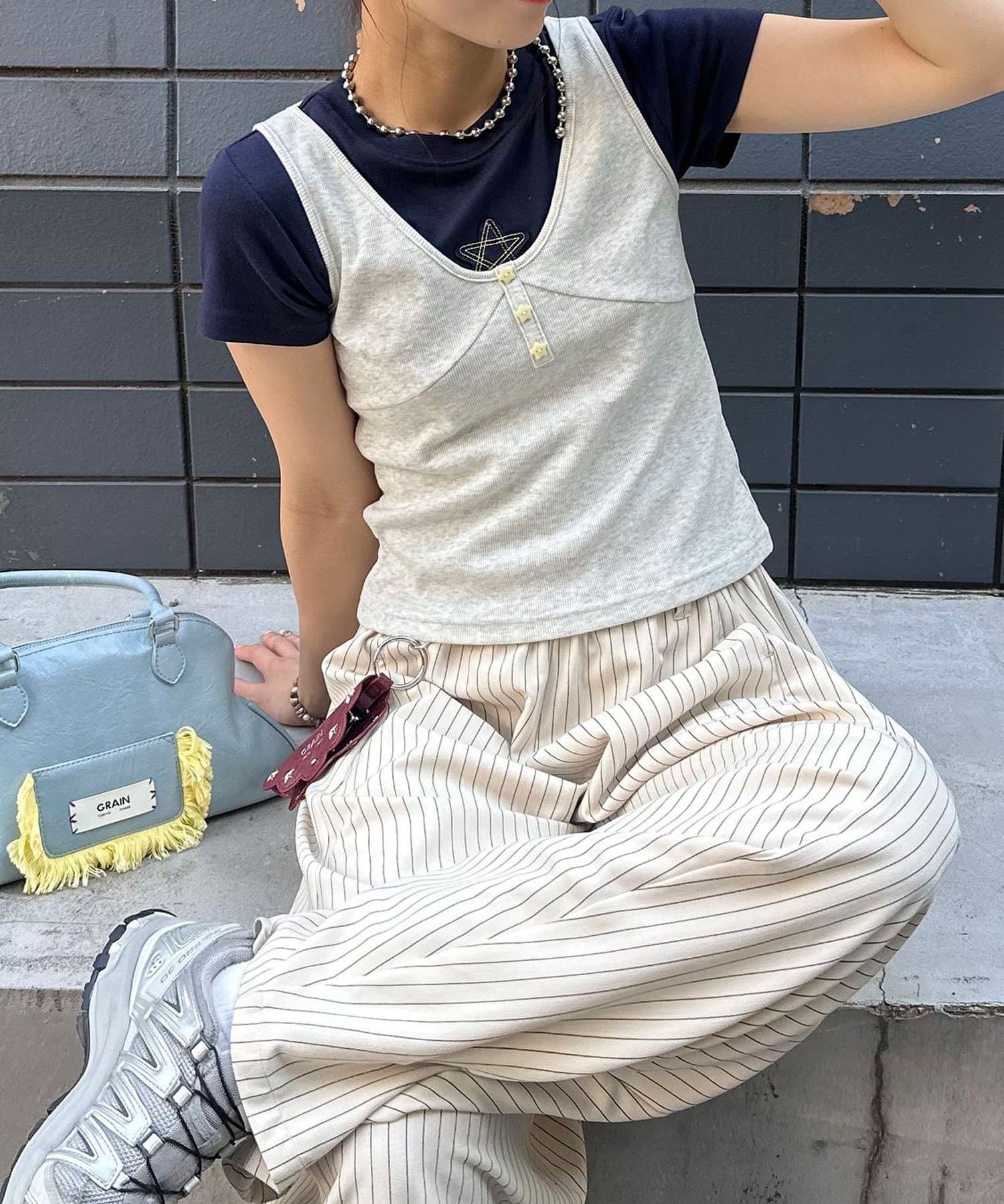 CIAOPANIC 星星鈕Henley Tank Top - Image 26