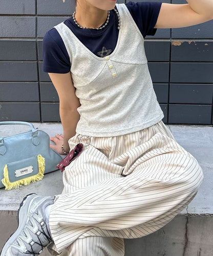 CIAOPANIC 星星鈕Henley Tank Top - Image 26