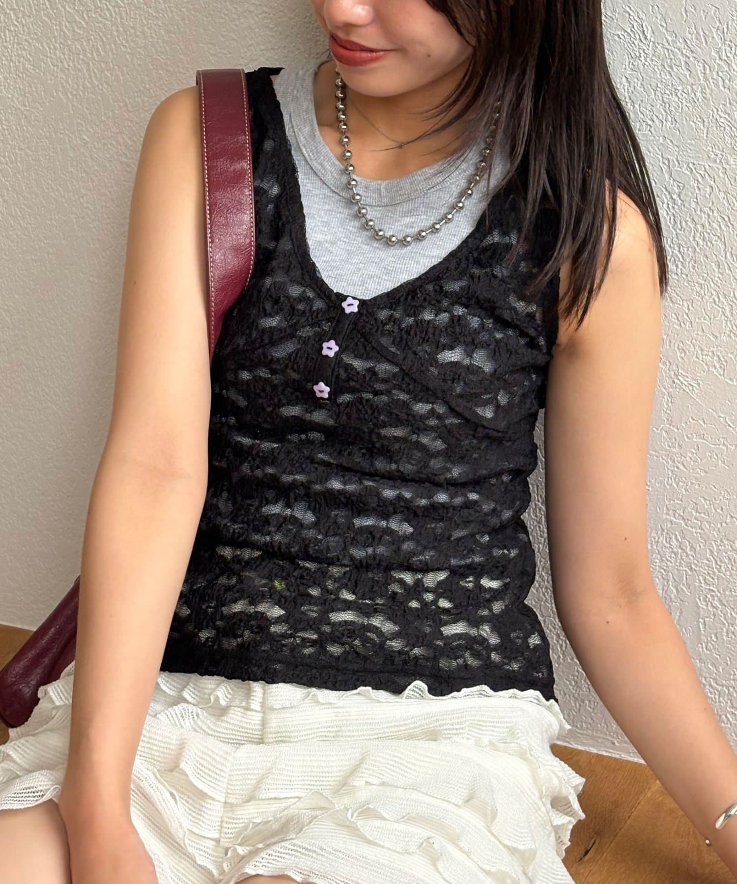 CIAOPANIC 星星鈕Henley Tank Top - Image 47