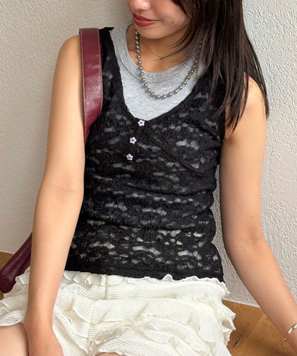 CIAOPANIC 星星鈕Henley Tank Top - Image 47