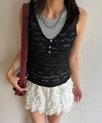 CIAOPANIC 星星鈕Henley Tank Top - Image 49